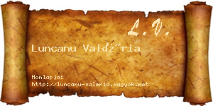 Luncanu Valéria névjegykártya